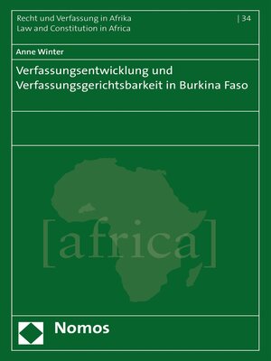 cover image of Verfassungsentwicklung und Verfassungsgerichtsbarkeit in Burkina Faso